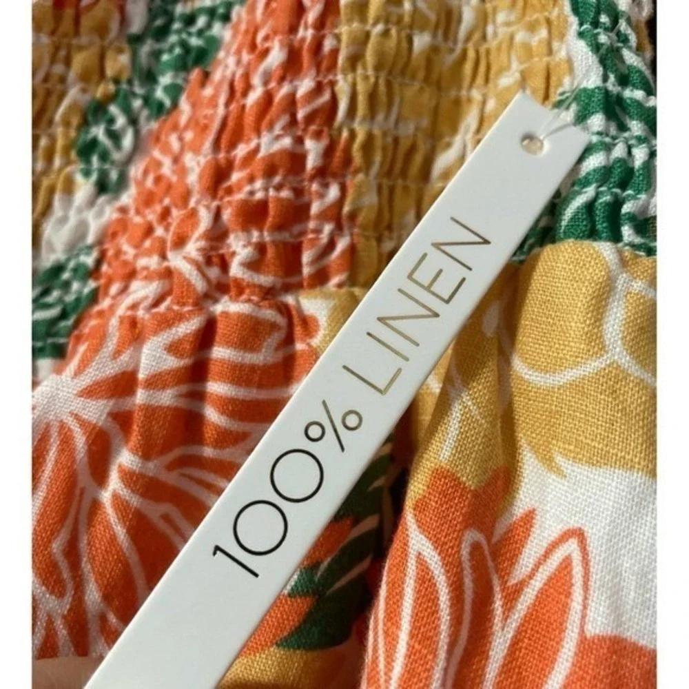 House of Harlow 1960  ‎ 100% Linen Tropical Summer Mini Dress - Picture 9 of 11